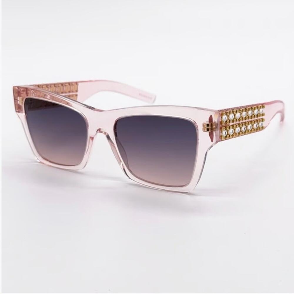 New! Givenchy Transparent Pink Sunglasses with Crystals, GV40076I 72B
